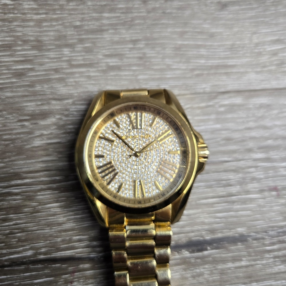 Michael Kors Watch mk-5738 Bradshaw gold-tone Band CRYSTALS CHRONOGRAPH WOMEN'S